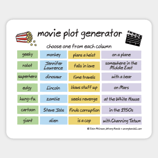 movie plot generator Sticker